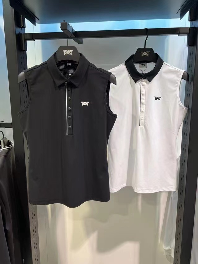 PXG 민소매 여성 티셔츠 2칼라