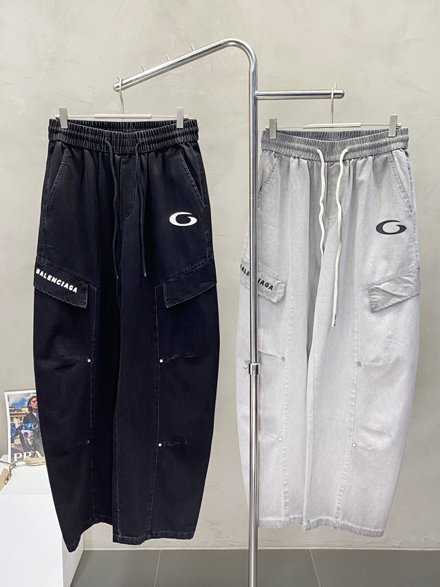 발렌시아가 캐주얼 와이드 팬츠 바지 2칼라