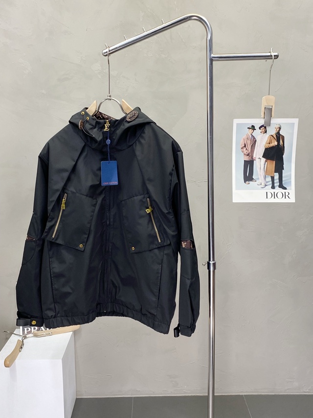 루이비통 남성 후드 재킷 집업 점퍼