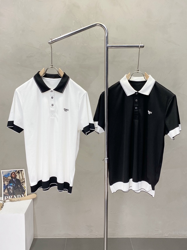 펜디 폴로 니트 카라 반팔 니트 2칼라