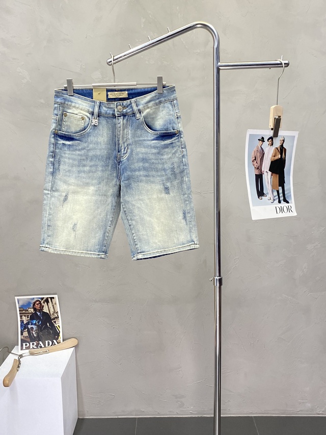 버버리 남성 데님 쇼츠 반바지
