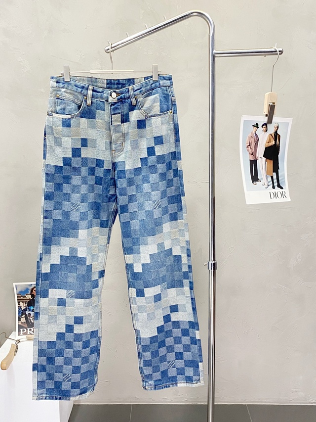 루이비통 다미에 데님 바지 팬츠