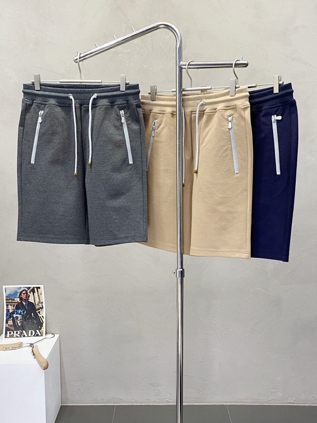 브루넬로 쿠치넬리 남성 쇼츠 밴딩 반바지 3칼라