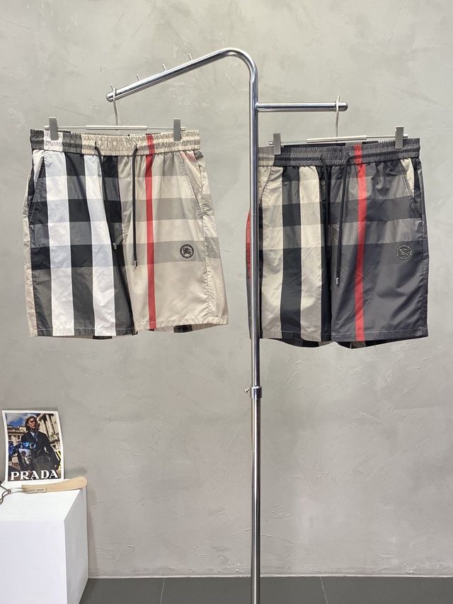 버버리 체크 남성 밴딩 쇼츠 반바지 2칼라