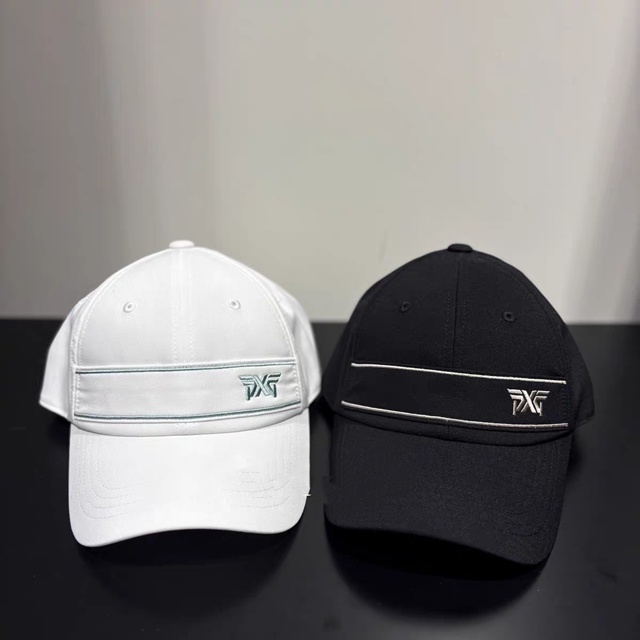 PXG 레더캡 볼캡 골프 모자 3칼라