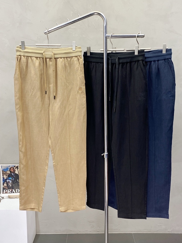 로로피아나 린넨 남성 팬츠 밴딩바지 3칼라