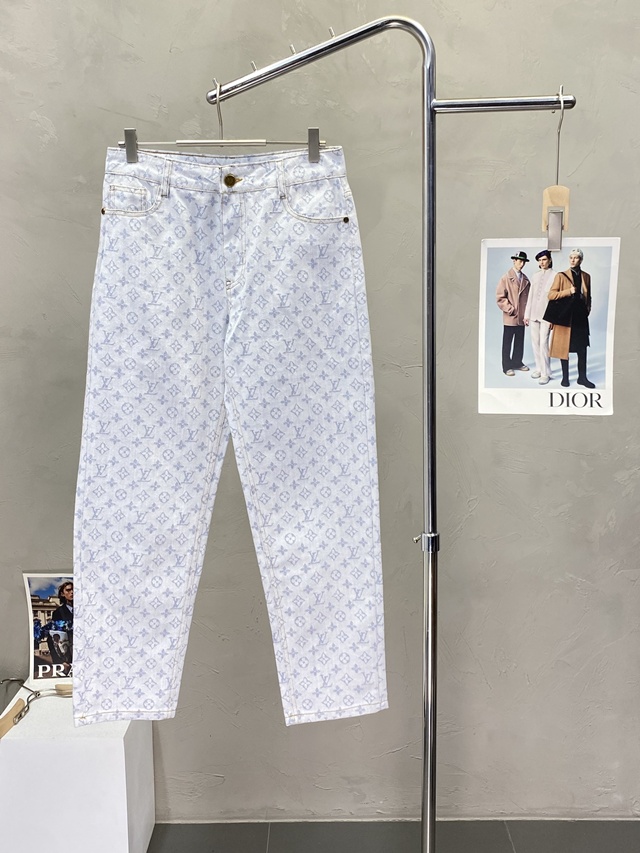 루이비통 모노그램 남성 데님 바지 팬츠