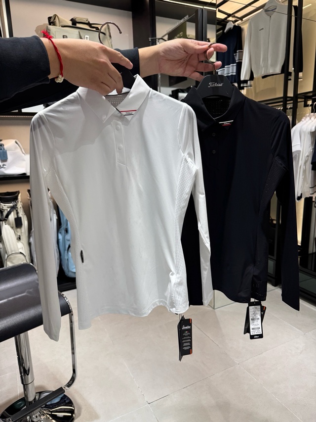 타이틀리스트 여성 폴로 이너 긴팔티 2칼라