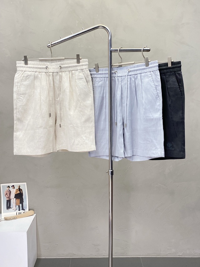 로로피아나 남성 린넨 쇼츠 밴딩 반바지 2칼라