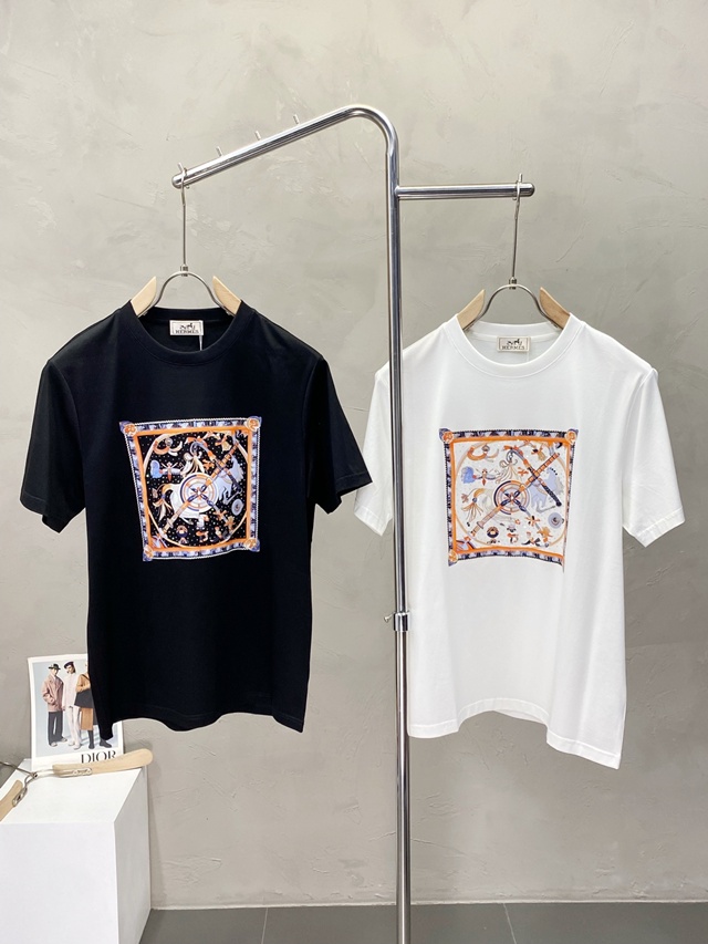 에르메스 남성 반팔 티셔츠 2칼라