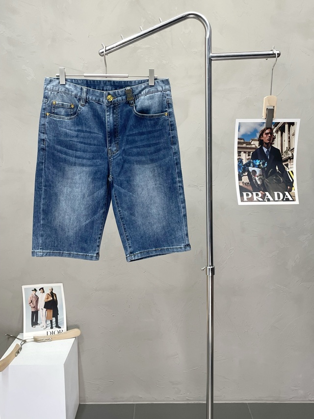프라다 남성 데님 쇼츠 반바지 2칼라