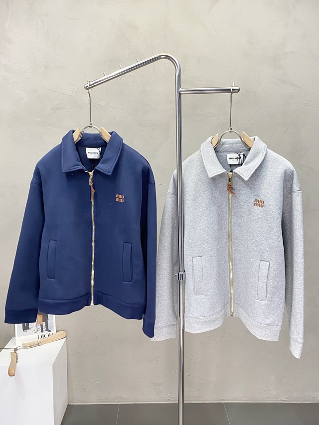 미우미우 카라 집업 재킷 2칼라