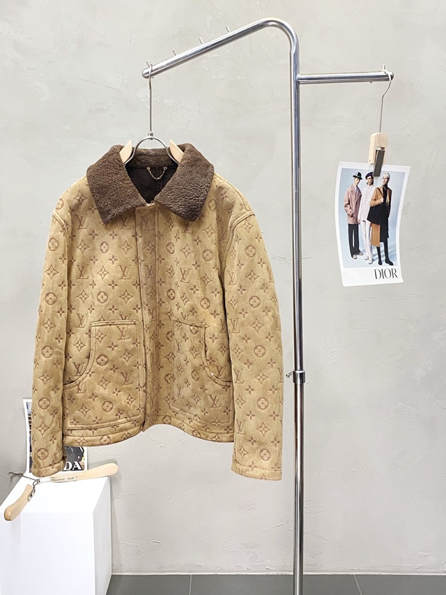 루이비통 모노그램 스웨이드 가죽 자켓 재킷