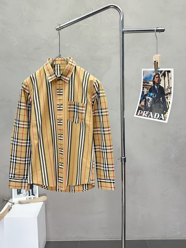 버버리 체크 긴팔 셔츠 남방