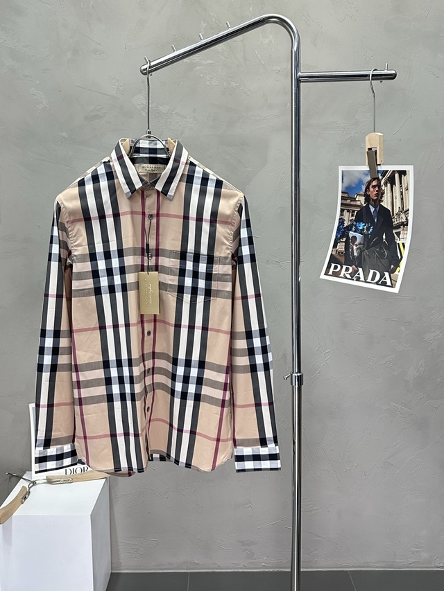 버버리 체크 긴팔 셔츠 남방