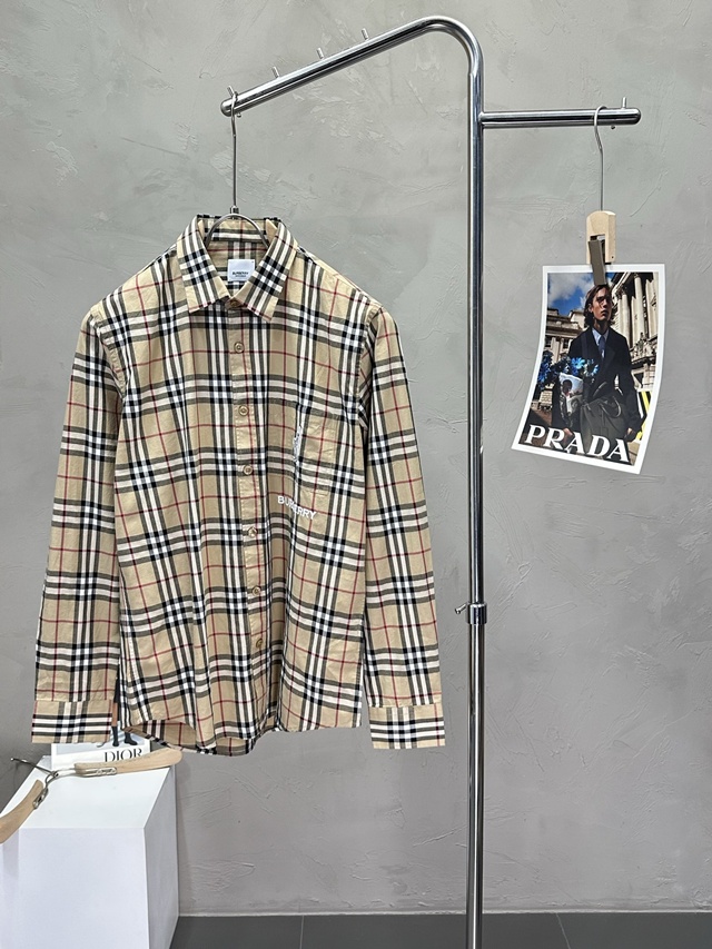 버버리 체크 긴팔 셔츠 남방