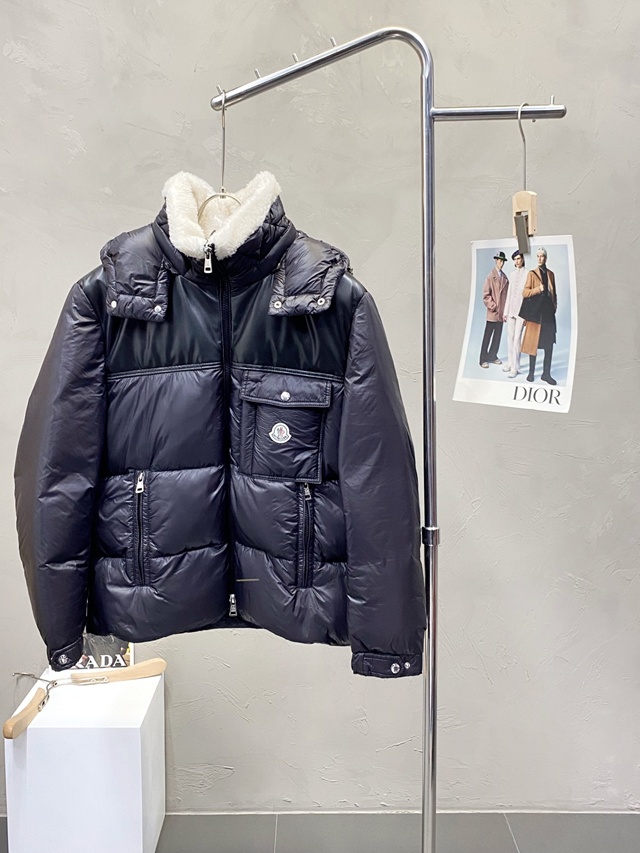 몽클레어 가죽 다운 패딩 점퍼