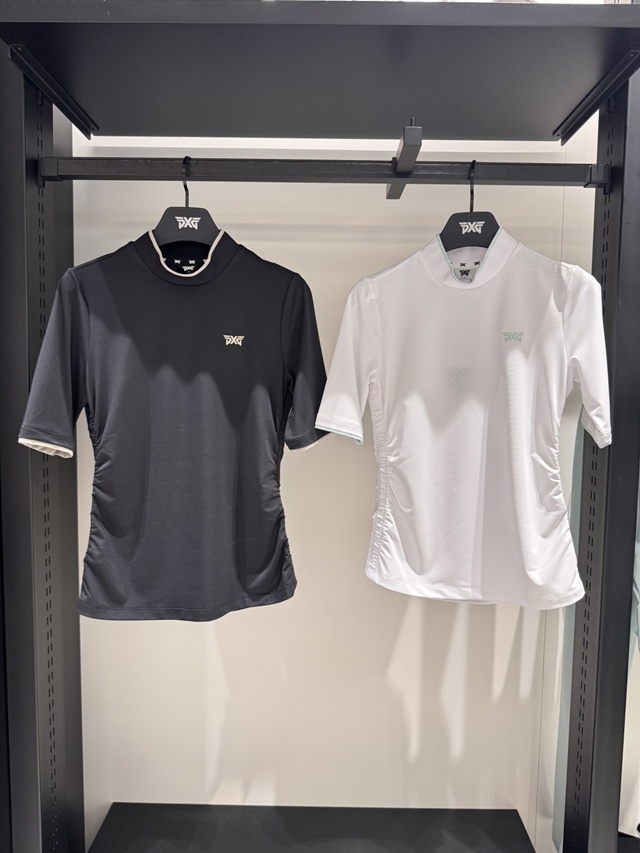 PXG 하이넥 여성 반팔 이너 2칼라