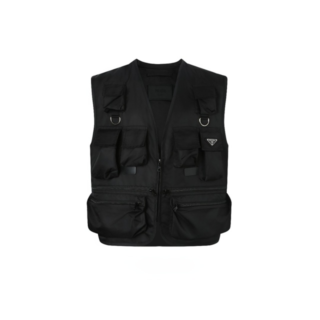 프라다 남성 베스트 집업 조끼