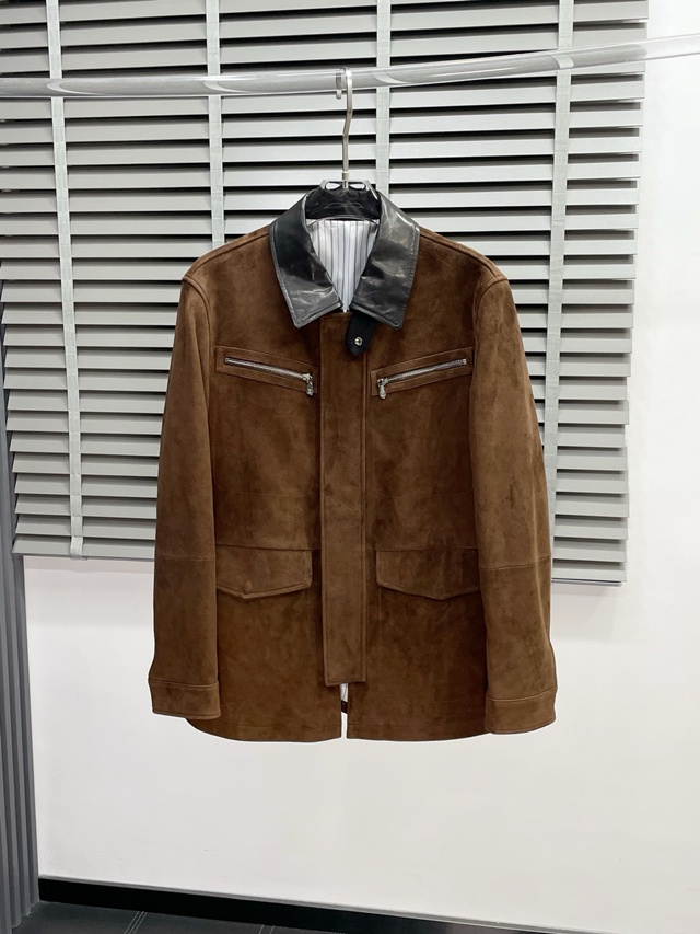 브루넬로 쿠치넬리 스웨이드 가죽 자켓 재킷