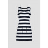 지포어 스트라이프 민소매 니트 원피스