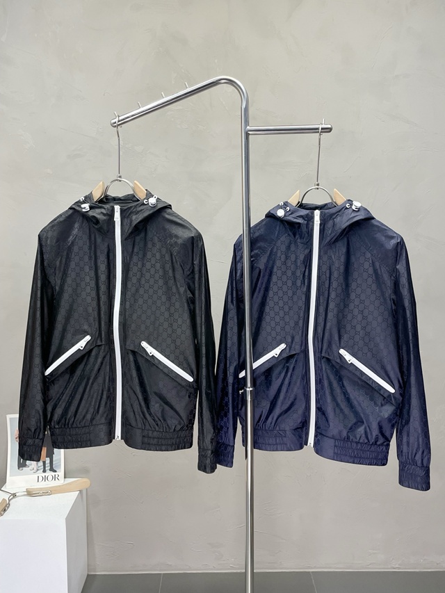 구찌 후드 재킷 집업 점퍼 2칼라