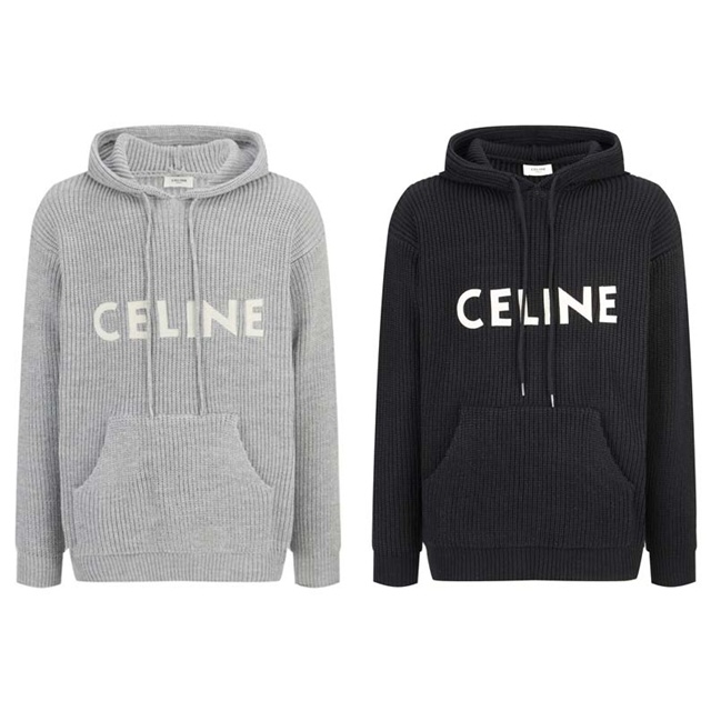 셀린느 리브드 울 후드 스웨터 2A85W423 2칼라