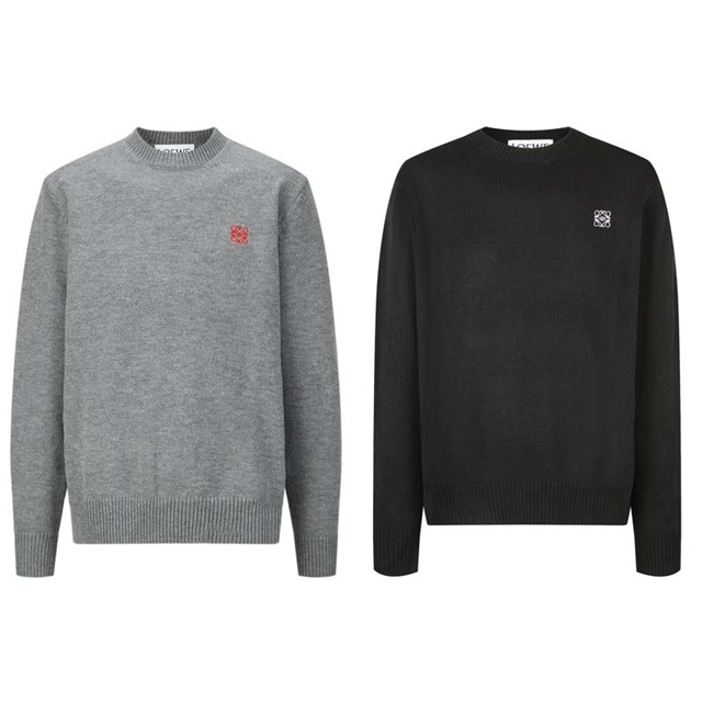 로에베 크루넥 니트 스웨터 2칼라