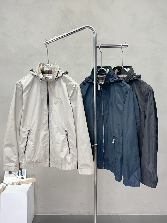 버버리 후드 재킷 집업 점퍼 2칼라