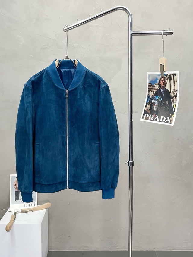 제냐 스웨이드 가죽 자켓 재킷