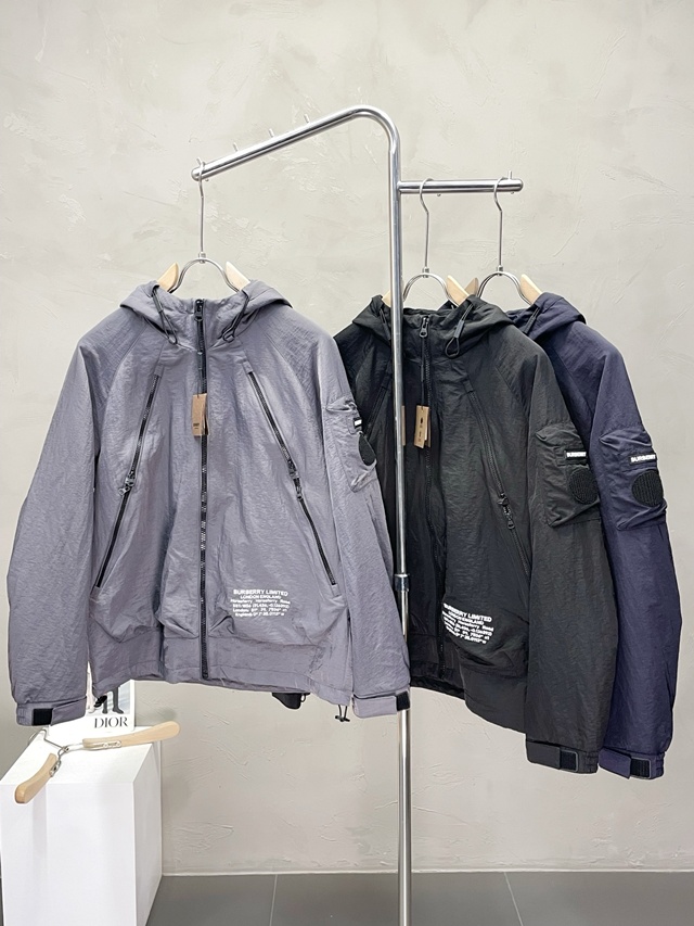 버버리 후드 재킷 집업 점퍼 2칼라