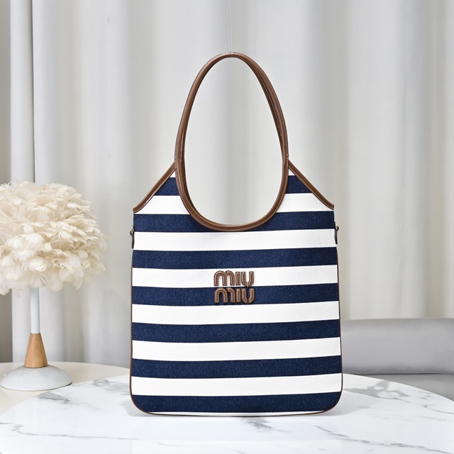 미우미우 캔버스 및 가죽 아이비 백 5BG231