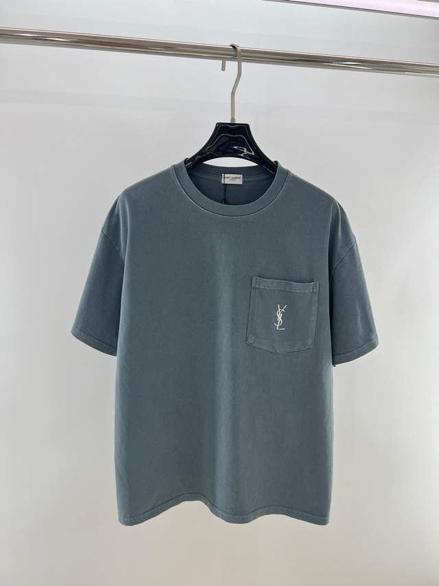 생로랑 로고 반팔 티셔츠 2칼라
