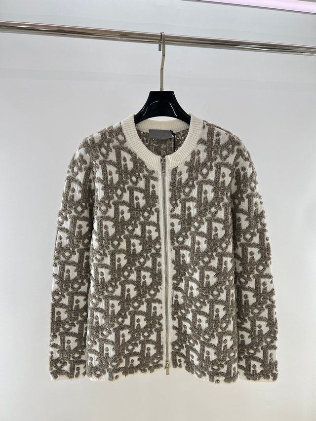 디올 오블리크 니트 집업 가디건