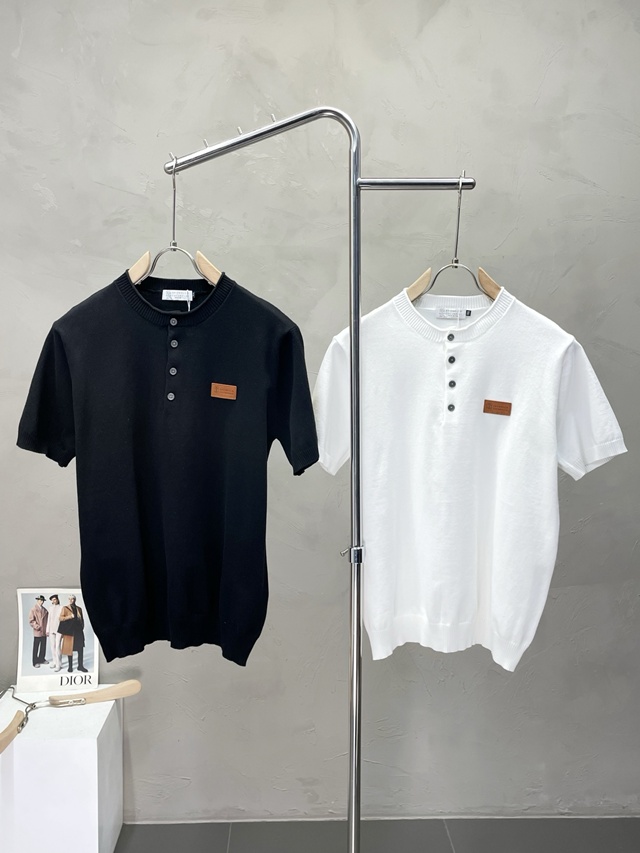 브루넬로 쿠치넬리 반팔 니트 2칼라