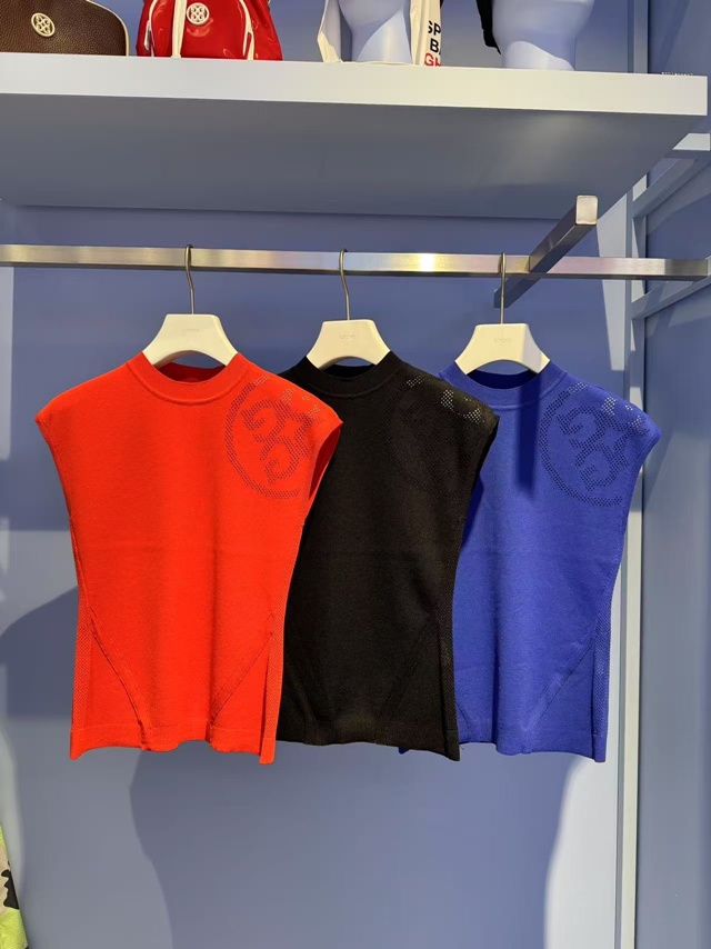 지포어 민소매 여성 니트 3칼라