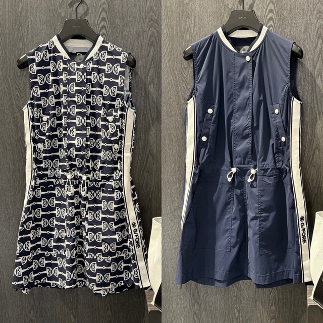 지포어 민소매 여성 원피스 2칼라