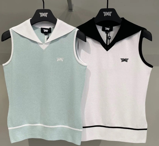 파리게이츠 민소매 여성 니트 조끼 2칼라