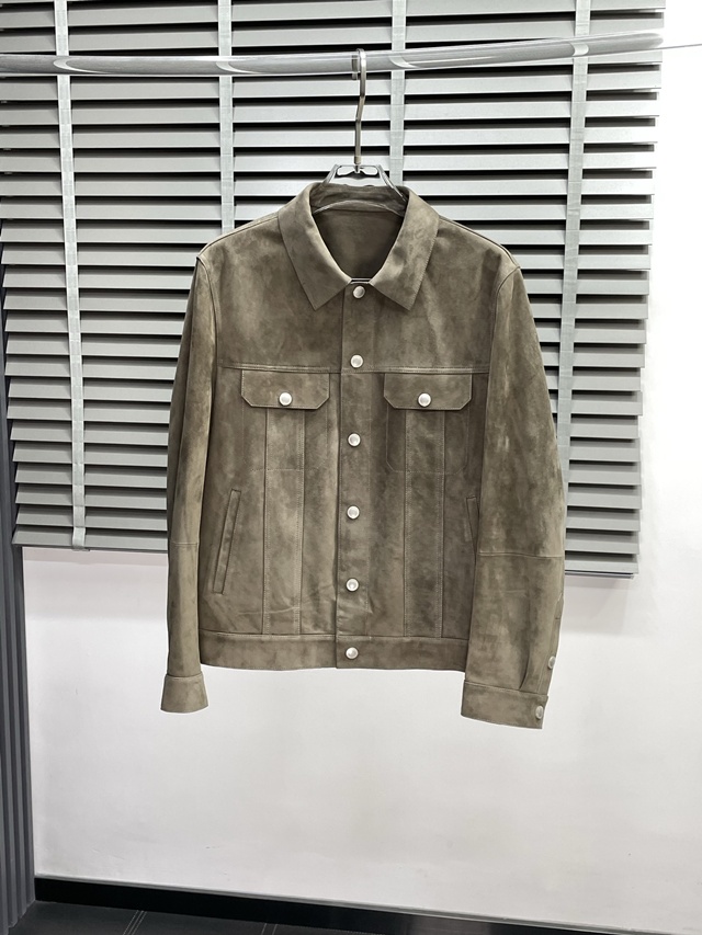 브루넬로 쿠치넬리 스웨이드 가죽 자켓 재킷