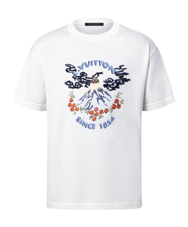 루이비통 쇼트 슬리브드 니티드 크루넥 반팔 니트 1AIMAS