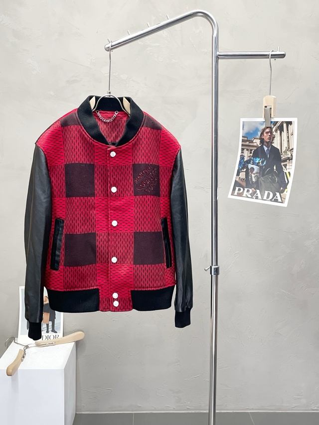 루이비통 베이스볼 가죽 자켓 재킷