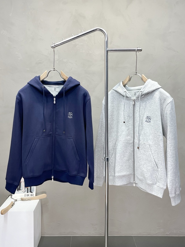 브루넬로 쿠치넬리 집업 후디 후드집업 2칼라