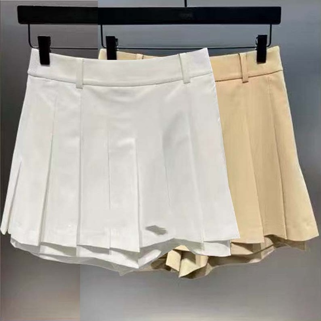 지포어 여성 플리츠 스커트 2칼라