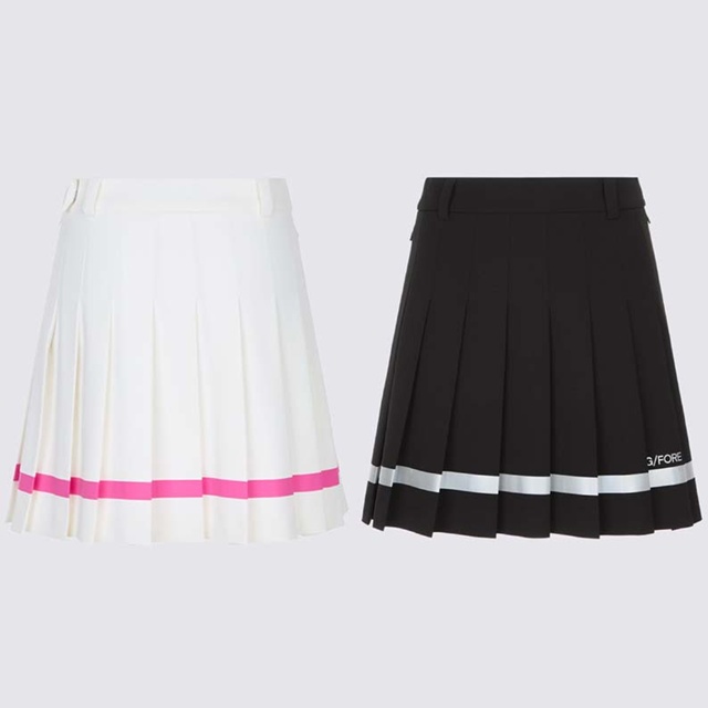 지포어 여성 플리츠 스커트 2칼라