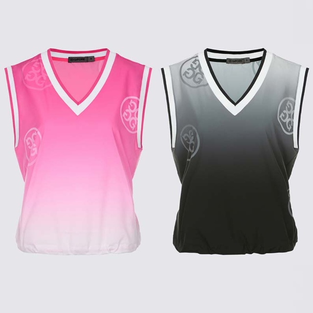 지포어 여성 저지 베스트 조끼 2칼라