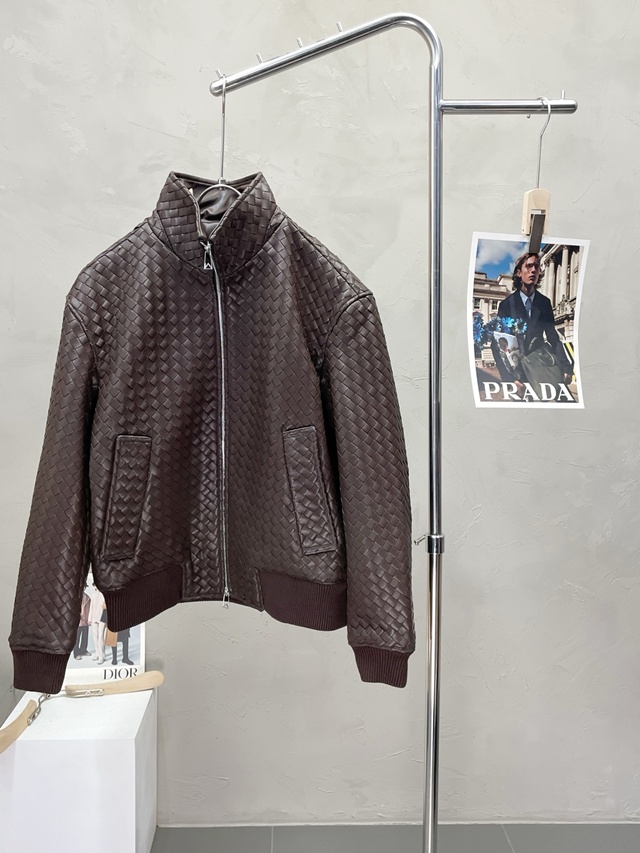 보테가 베네타 인트레치아토 가죽 자켓 재킷