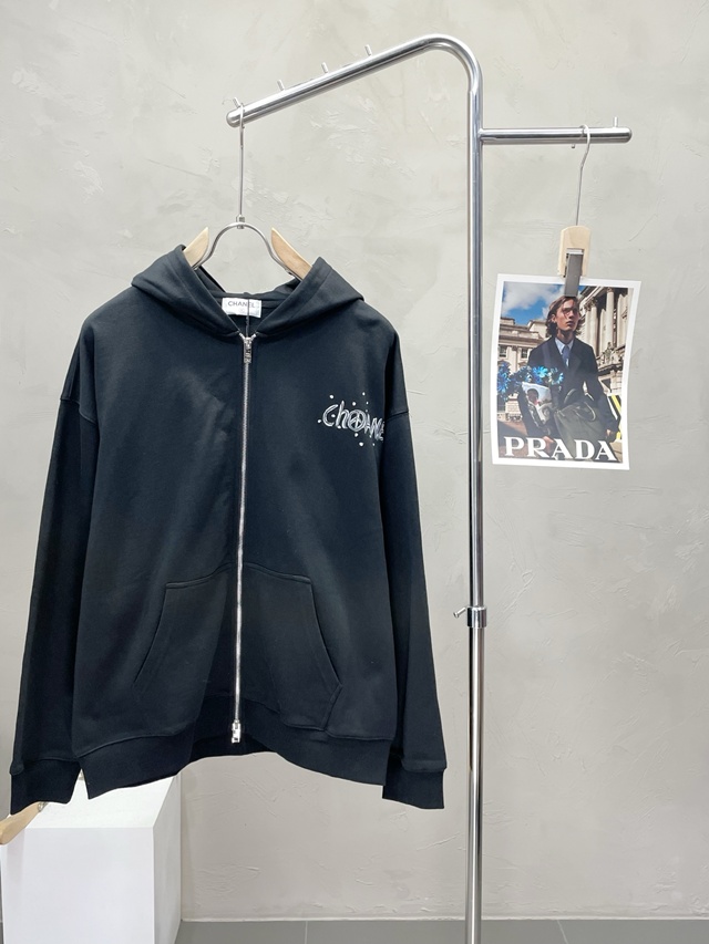 샤넬 저지 집업 후디 후드집업