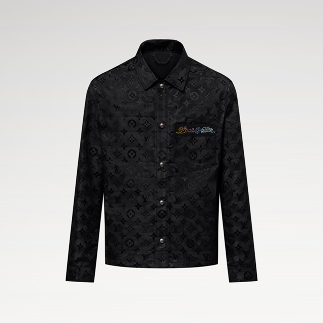 루이비통 모노그램 무아레 자카드 실크 오버셔츠 1AGTGO