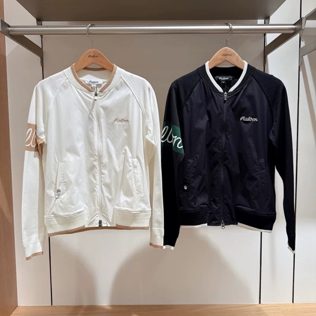 말본 여성 니트 패치 집업 점퍼 아우터  2칼라