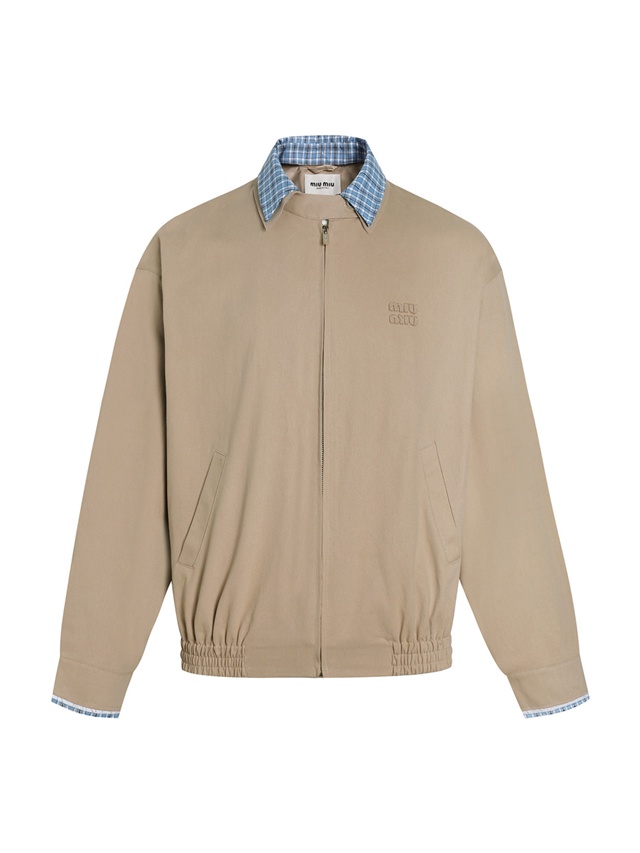 미우미우 로고 자수 봄버 자켓 재킷 ML1216